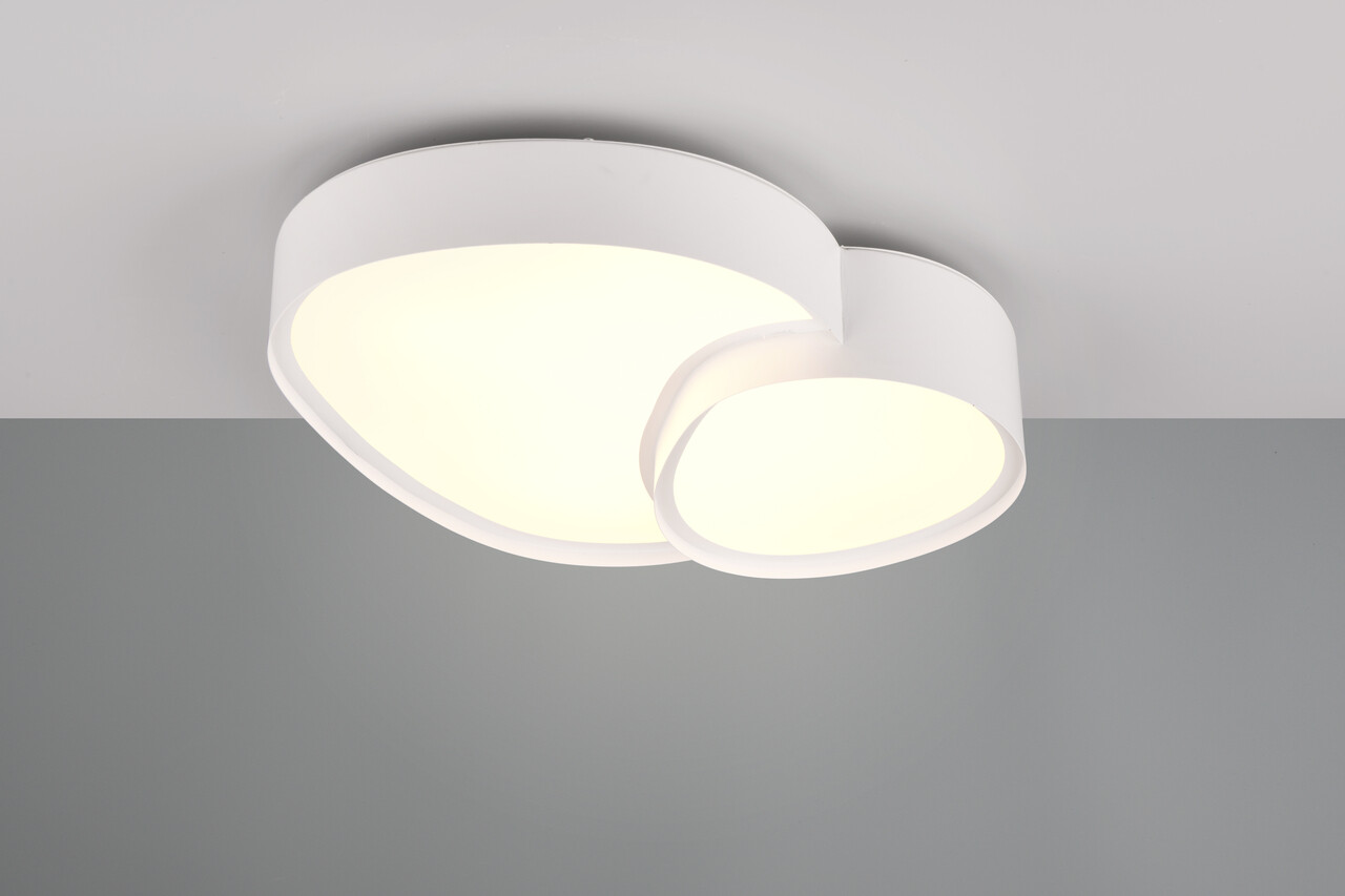 Plafoniera Rise, TRIO, 40x37.7x8 cm, 21W, 1x SMD, metal, alb mat - imagine 7